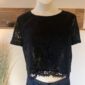 Banana Republic lace crop top